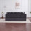 Living And Home Chenille Upholstered 3-Seater Corner Sofa with Footstool 4