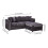 Living And Home Chenille Upholstered 3-Seater Corner Sofa with Footstool 6