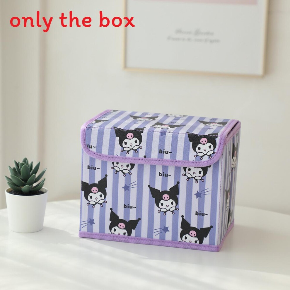(StyleT) Hello Kitty Kuromi Cinnamoroll Melody Grid Pattern Foldable Storage Flip Box-image-OPC-PJ9NK6K-NEW