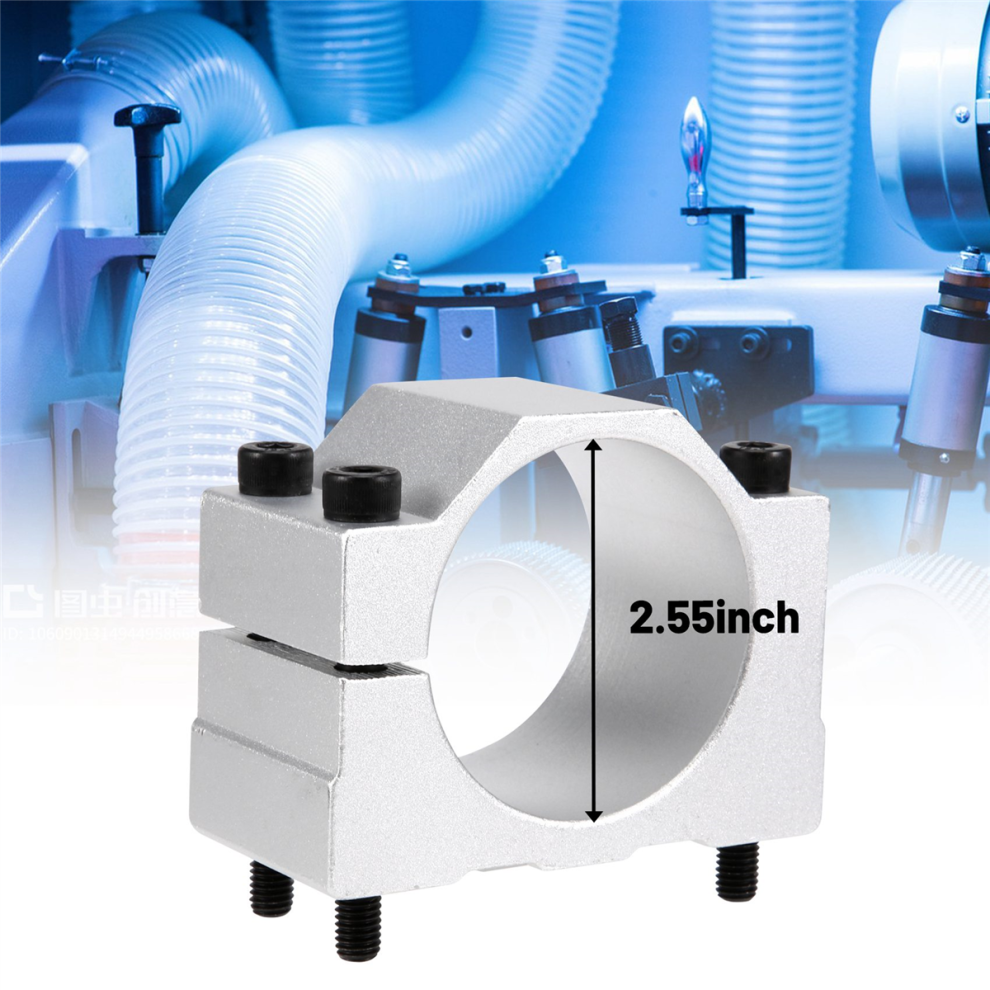 1 Motor De Fresadora Cnc Con Husillo Y 4 Tornillos, Soporte De Montaje De Abrazadera De Husillo De 65 Mm.-image