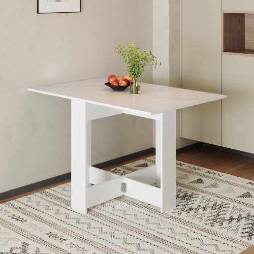Living And Home Modern Drop Leaf Dining Table 1
