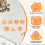 Polyhedral Dice Set 7 Piece Handmade with Edges for Table Games ,Shiny Orange 8