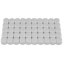 Juego de 50 dados blancos en blanco de 16 mm, acrílicos redondeados D6 para juegos, fiestas, diversión, pegatinas DIY y enseñanza de matemáticas.