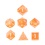 Polyhedral Dice Set 7 Piece Handmade with Edges for Table Games ,Shiny Orange 4