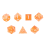 Polyhedral Dice Set 7 Piece Handmade with Edges for Table Games ,Shiny Orange 1
