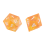 Polyhedral Dice Set 7 Piece Handmade with Edges for Table Games ,Shiny Orange 10