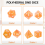 Polyhedral Dice Set 7 Piece Handmade with Edges for Table Games ,Shiny Orange 7