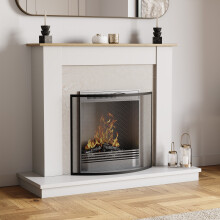 (Black) Buckton Fire Screen Guard Fireplace Accessory