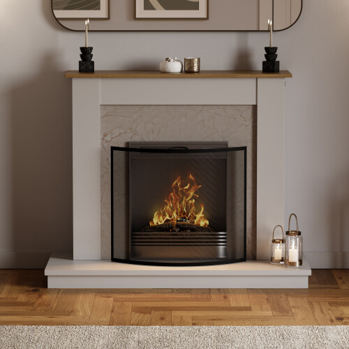 (Black) Buckton Fire Screen Guard Fireplace Accessory 2