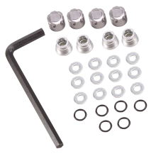 4 kpl alumiinista keskilukkomutteria, metalliset pyöränkapselit, mutterit aksiaalisille SCX10 TRX4 1/10 RC-tela-auton osille, hopea