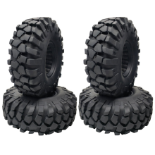Lot de 4 pneus en caoutchouc de 1,9 pouces (108 mm) pour chenilles RC 1/10 Axial SCX10 III AXI03007 90046 TRX4 D90 MST