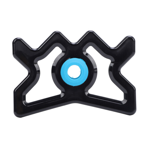 Testa di ponte in plastica per stecca da biliardo Nero/Blu 2