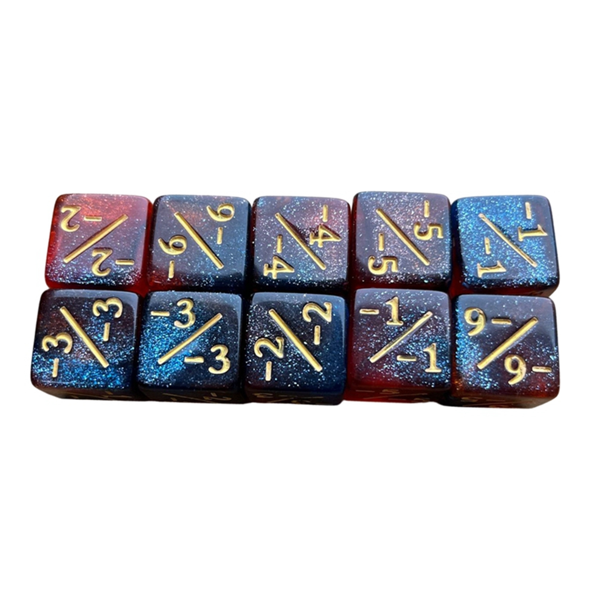 Dés Table Rpg Lot De 10 Dés Standard 6 Faces 16mm Acrylique - Violet Et Rose /Blanc Pour Jeux De Table