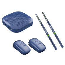 Electric Air Drumsticks Professional Drum Electronic Virtual Pedals for Adults Kids Blue