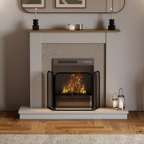 Roxby 3 Panel Fire Screen Guard for Fireplace Protector 1