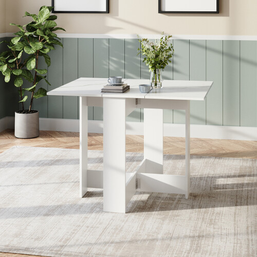 Living And Home Modern Drop Leaf Dining Table