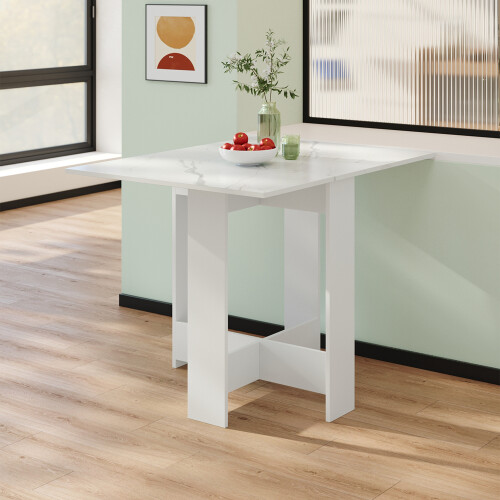 Living And Home Modern Drop Leaf Dining Table 1
