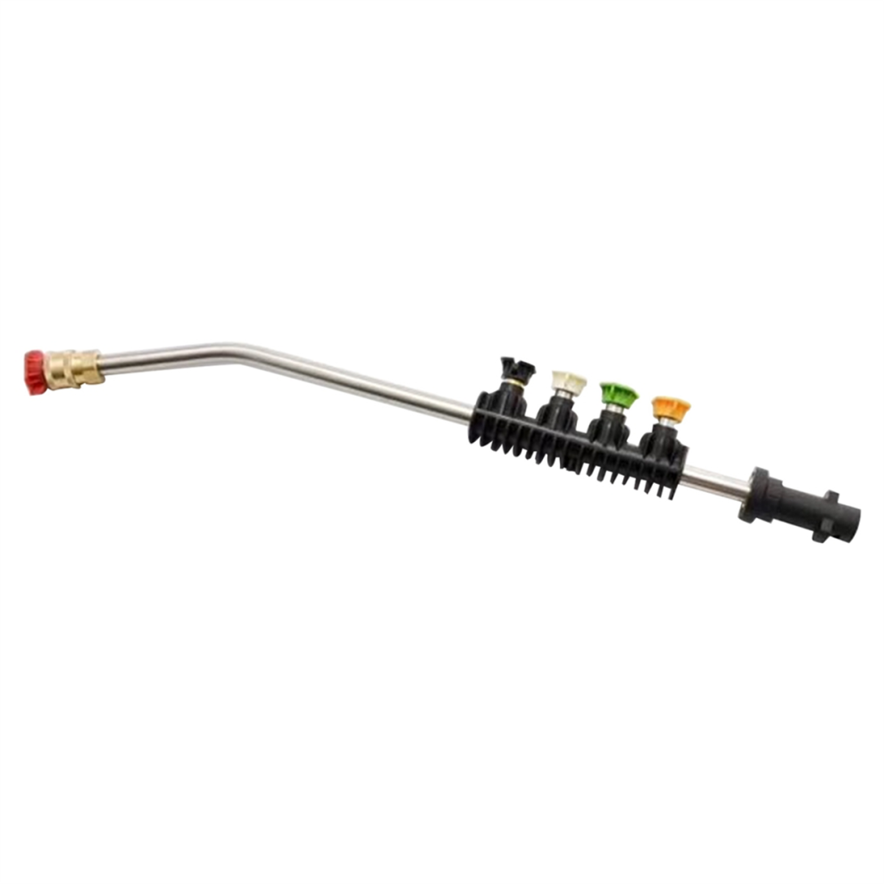 Buse de lavage de voiture haute pression, tige courbée allongée, connexion rapide en forme d'éventail pour le nettoyage et l'irrigation du jardin