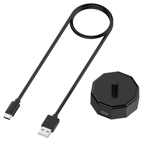 Base de carga con cable USB C, cable de carga magnético para cepillo de dientes eléctrico, cable rápido negro 1