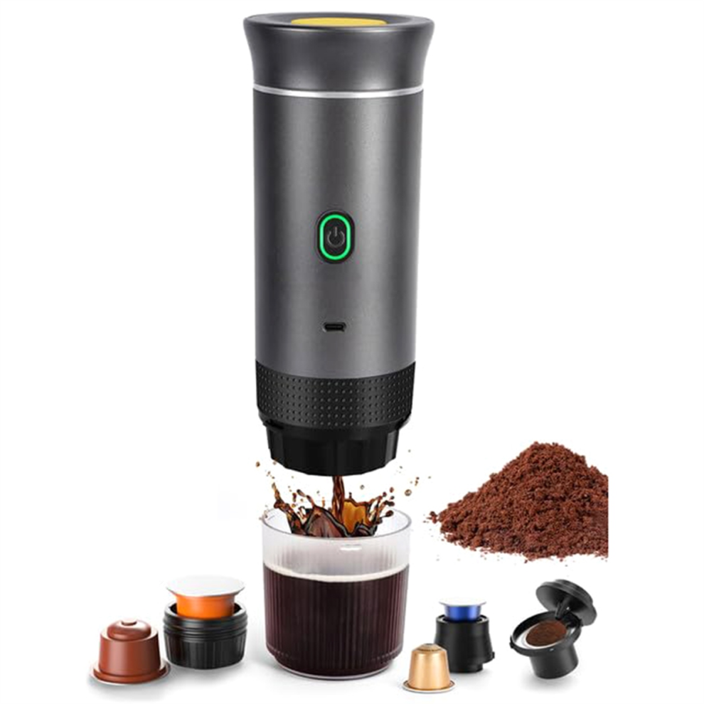 Cafetera PortáTil, CáPsula De Espresso EléCtrica, Compatible Con Camping, Coche Y Viajes.-image