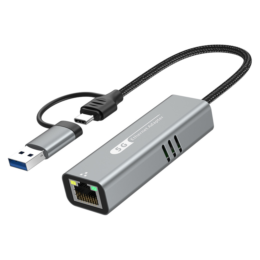 Usb 3.2 To 5Gbps Ethernet Adapter Rtl8157 5000Mbps Rj45 Network Converter For Laptop Support 5G,2.5G,1G,100Mbps 4853041845651