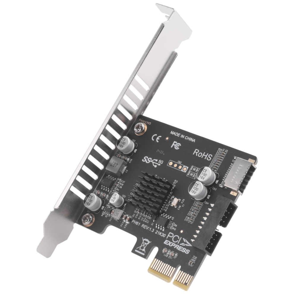 Pci Express Card Pcie To Usb3 Type-E Front Type-C 19P Expansion Compatible Pci-E X1 X4 X8 X16 Interface 4853041852376