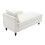 Living And Home Left Hand Facing Chenille Chaise Lounge with Storage and Pillow 3