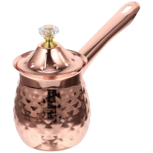 Turkish Coffee Maker Copper Tea Milk Warmer Hot Chocolate Butter Melting Pot 600Ml Rose Gold