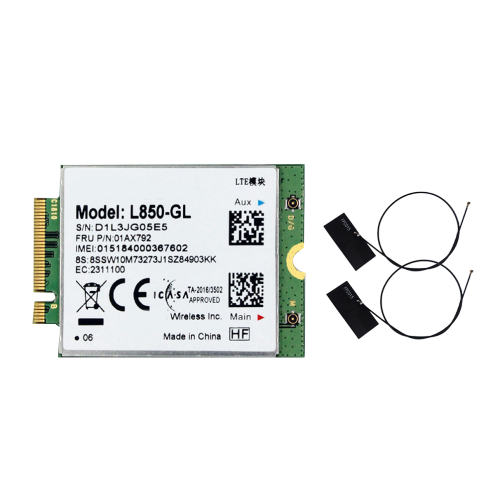 L850 Wifi Card+2Xantenna 01Ax792 Ngff M.2 Module For T580 X280 L580 T480s T480 P52s 4853041849109