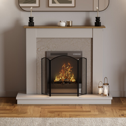Selby 3 Panel Fire Guard - Freestanding Fireplace Screen Protector 1