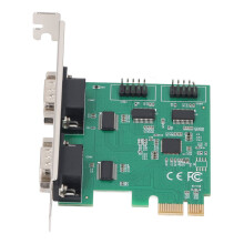 Carte PCIe x1 vers 4 ports RS-232 AX99100 DB25-DB9