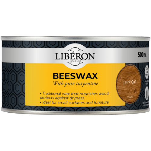 Liberon 003916 Beeswax Paste Dark Oak 500ml