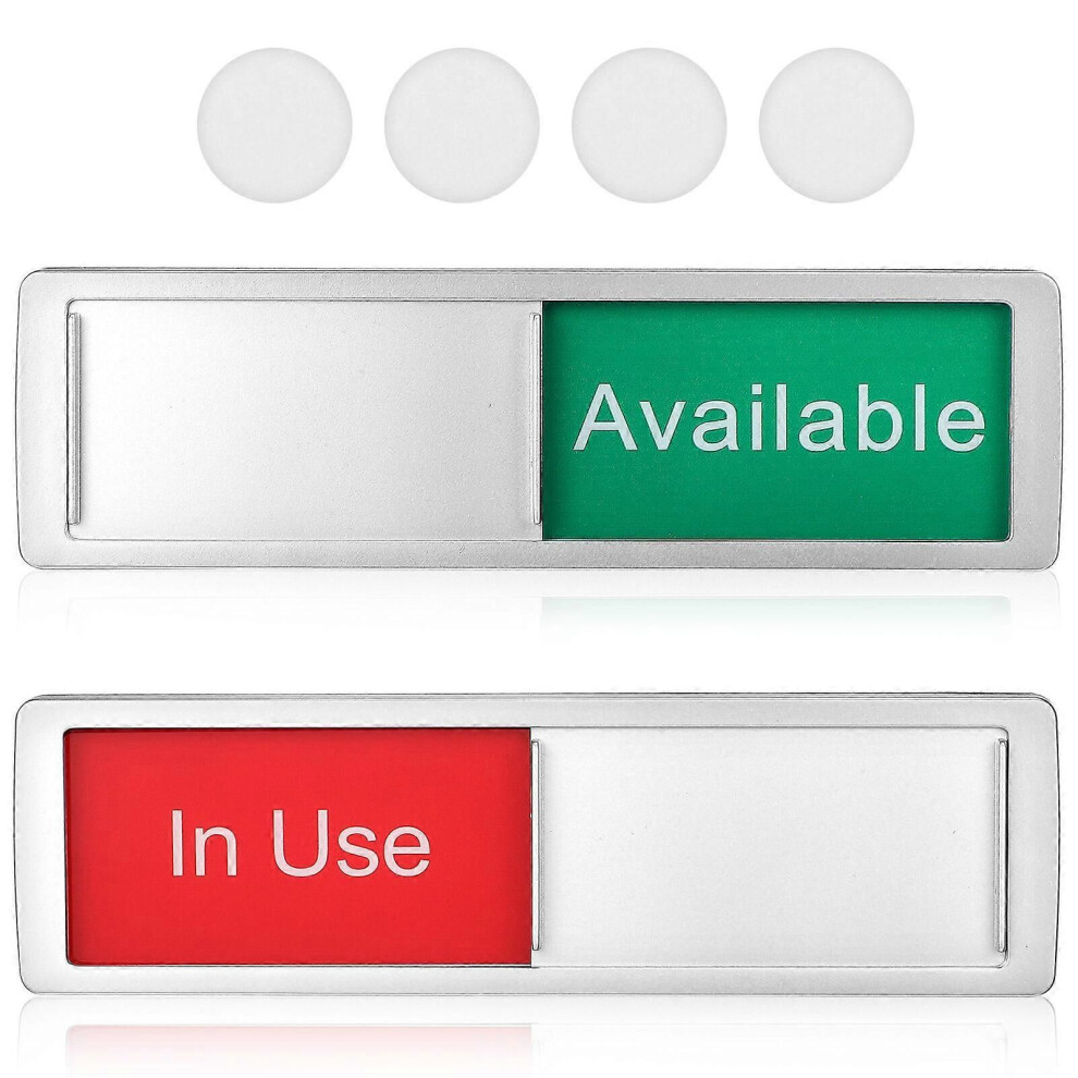 Lot de 2 panneaux d'indication de disponibilité ou d'utilisation pour porte coulissante
