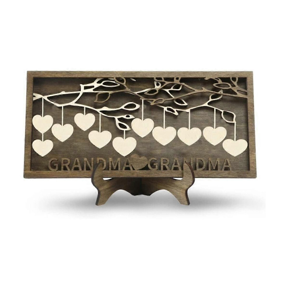 Panneau familial personnalisé pour maman, cadre d'arbre en bois personnalisé, plaques en bois gravées,