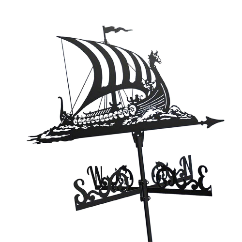 Metal Weather Vane Vintage Pirate Ship Wind Direction
