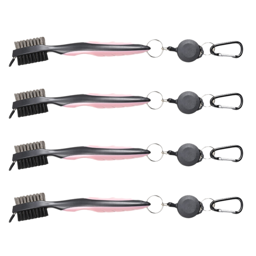 Golf Club Cleaning Brush, Ball Double-Sided Tool, Pink