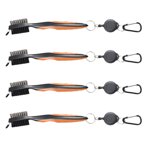 Golf Club Cleaning Brush, Ball Double-Sided Tool, Orange 1