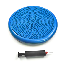 Esterilla de equilibrio para yoga de PVC azul, cojín de masaje inflable
