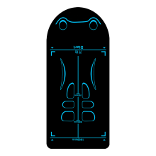 Exercise Equipment Mat for Ab Roller Wheel,Gym Floor Pad,Black & Blue