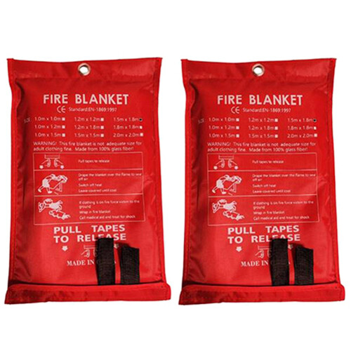 2PCS Emergency Fire Blanket, (59Inch X 59Inch) 1