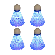 Juego de volantes de bádminton iluminados azules