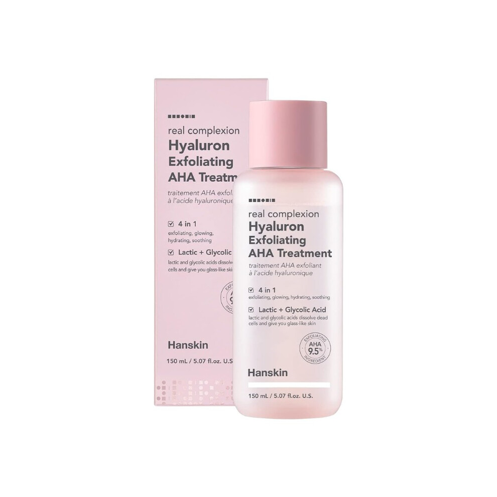 Hanskin Hyaluron Exfoliating AHA Treatment | Gentle exfoliation with AHAs to remove dead skin cells - 150ml