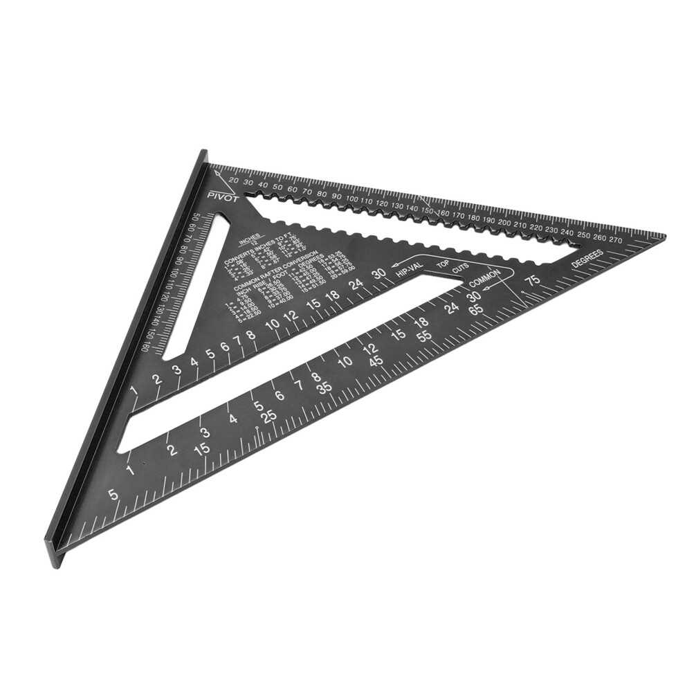 Aluminum Alloy Triangle Ruler, Metric & Imperial, High Accuracy 4931331218139