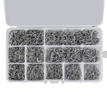 1000 PCS Fishing Hooks Set High Carbon Steel Barbed FishHooks