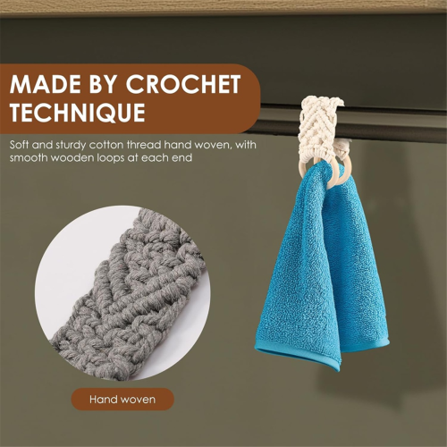 Lot de 3 porte-torchons faits main au crochet 2