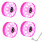 4 roues de roller 58 mm x 32 mm, quadruples lumineuses roses 1