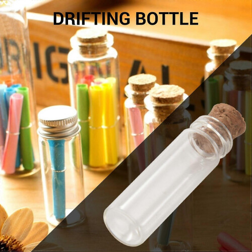 20Pcs 11X32Mm Tiny Mini Empty Clear Cork Glass Bottles Vials 2Ml 2