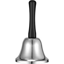 Hand Bell Table Bell Hand Bell Steel Bell(Silver)