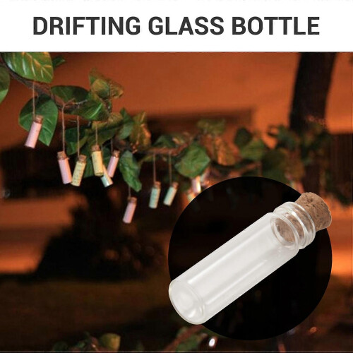 20Pcs 11X32Mm Tiny Mini Empty Clear Cork Glass Bottles Vials 2Ml 1