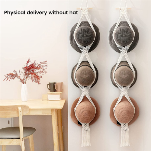 Perchero de macramé para colgar en la pared, Bohe Mia Holder 2